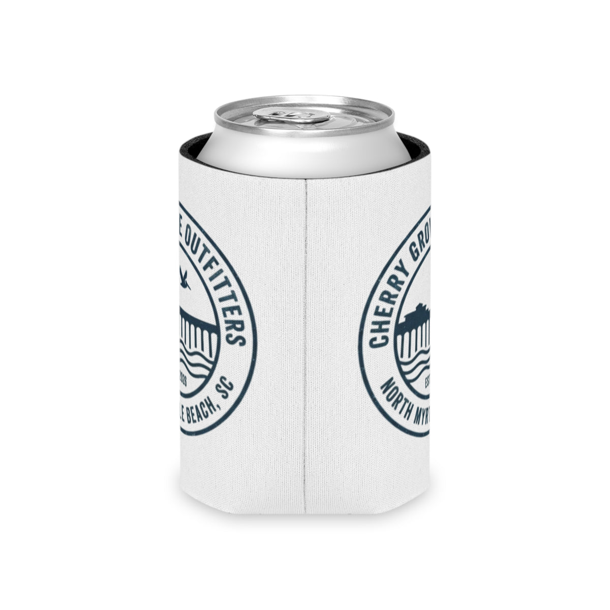 Cherry Grove Beach Insulated Neoprene Can Holder – Classic Blue Logo